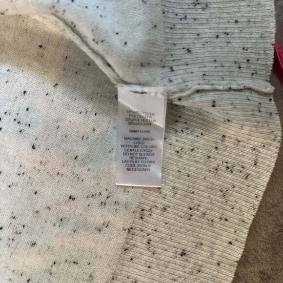 Verve Ami Ivory Black Speckled Open-Front Cardigan Sweater - Picture 3 of 6